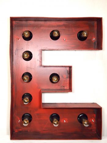 Letras de madera rechapada